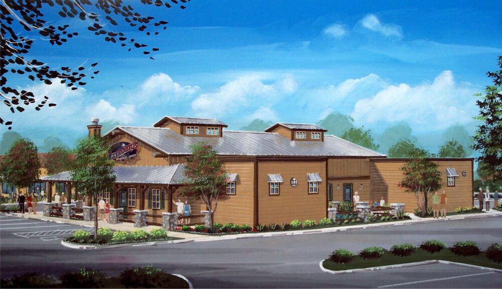 Huckleberry location rendered in an art style.